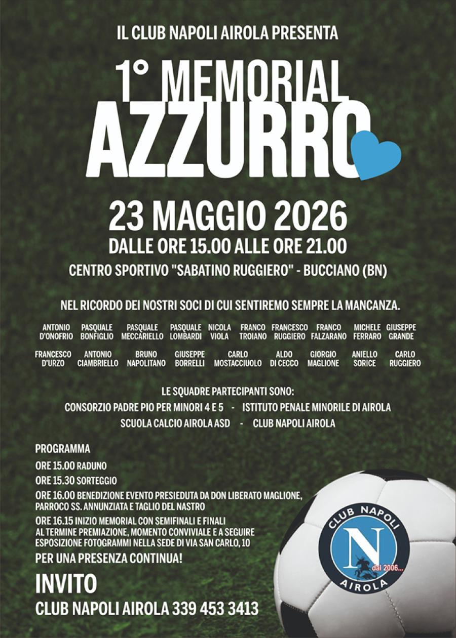 MEMORIAL AZZURRO PRIMO LOCANDINA