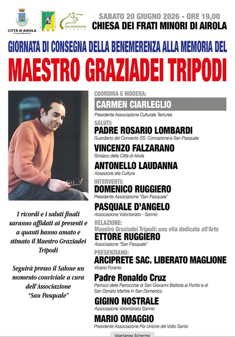 BENEMERENZA GRAZIADEI TRIPODI LOCANDINA