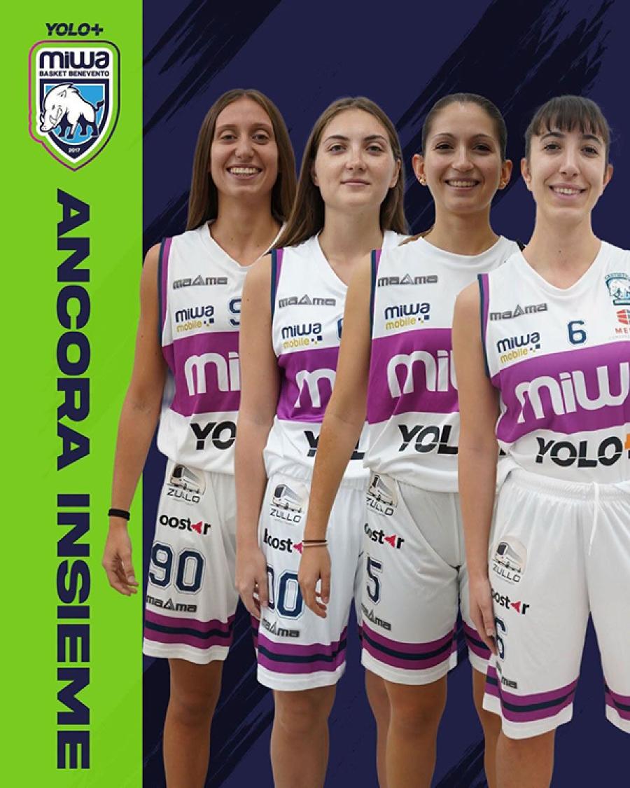 BASKET BENEVENTO QUATTRO RICONFERME FEMMINILE