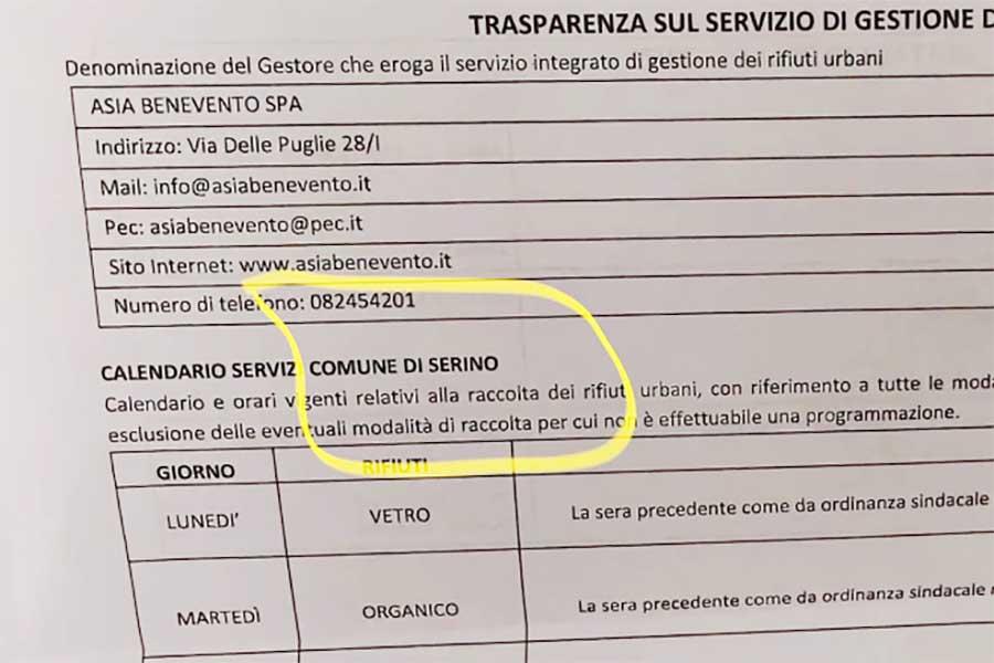 ERRORE SULLE BOLLETTE