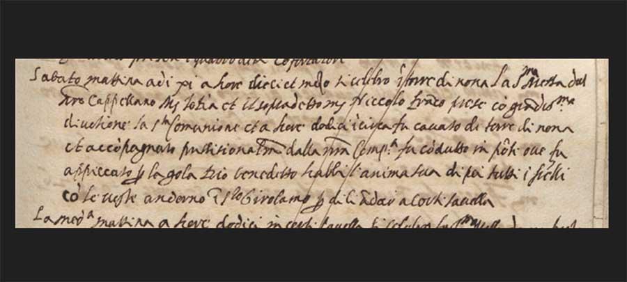 SABATO 11 MARZO 1570