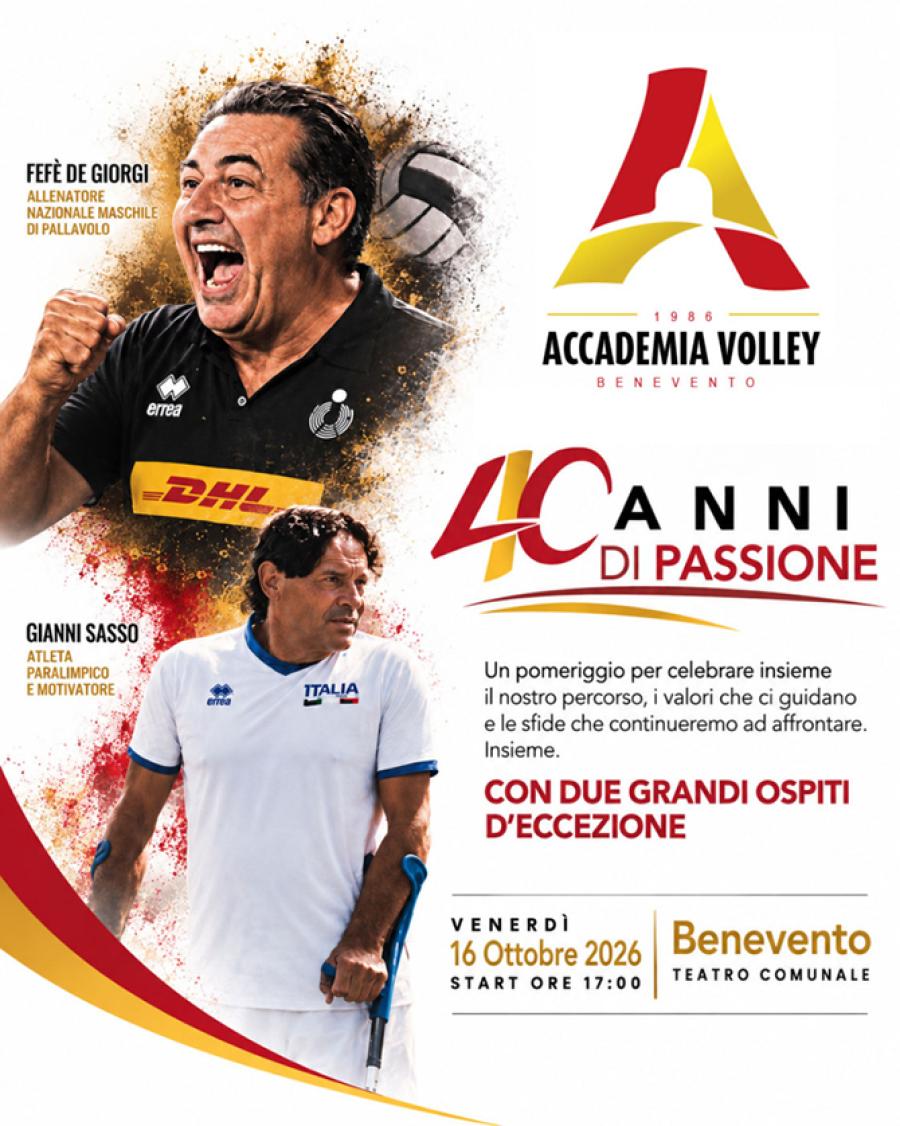 ACCADEMIA VOLLEY 40 ANNI DI PASSIONE LOCANDINA