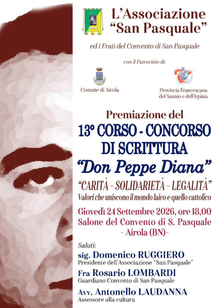 CONCORSO SCRITTURA DON PEPPE DIANA LOCANDINA