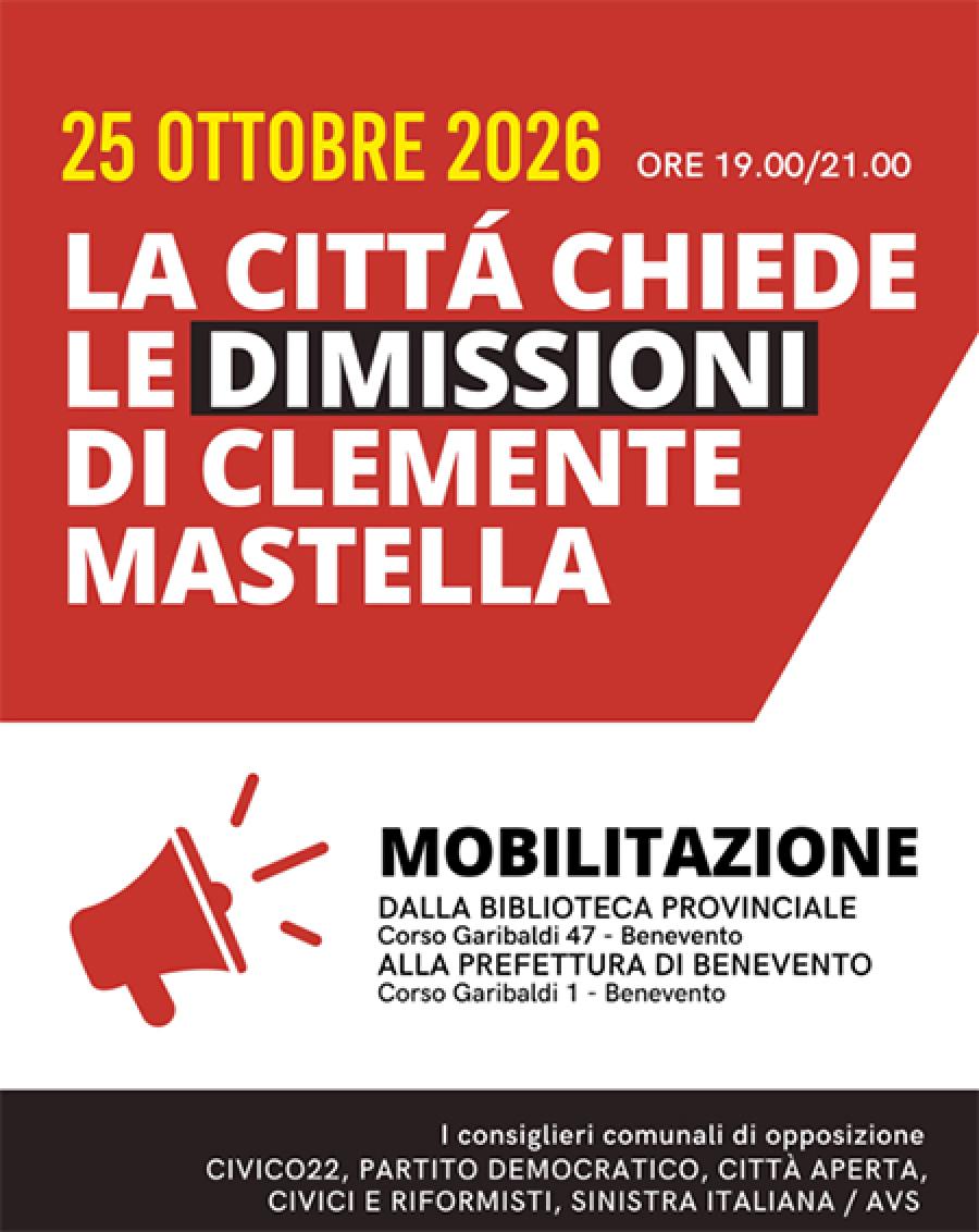 LA CITTA CHIEDE LE DIMISSIONI