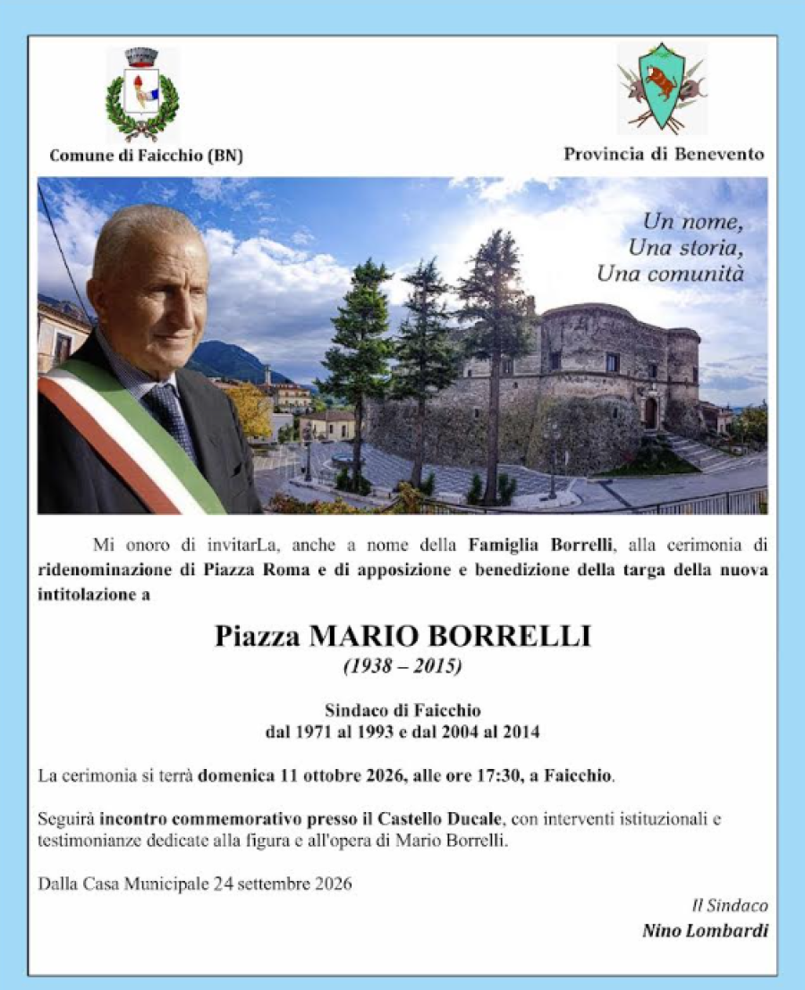 PIAZZA MARIO BORRELLI A FAICCHIO