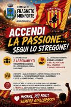 FRAGNETO MONFORTE ABBONAMENTI BENEVENTO CALCIO LOCANDINA