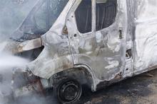 INCENDIO FURGONE TANGENZIALE 1