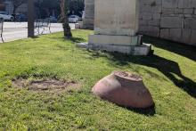 CIOTOLA CAPOVOLTA STATUA TRAIANO