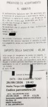 SANZIONE SOSTA